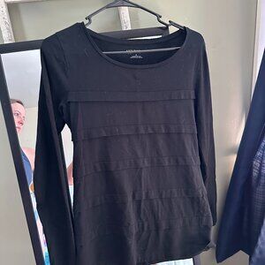 Ann Taylor Black Long Sleeve Blouse